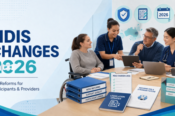NDIS Changes 2026 meeting with participants, providers, and healthcare professionals reviewing reforms.